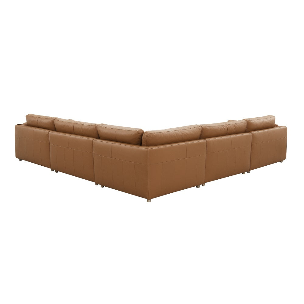ACME Brighton Brown Top Grain Leather Modular - Armless Chair Model LV03371