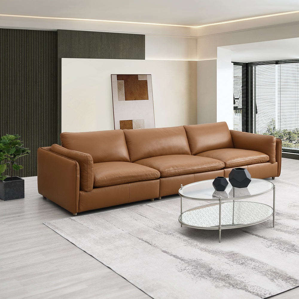 ACME Brighton Brown Top Grain Leather Modular - RF Arm Chair Model LV03373