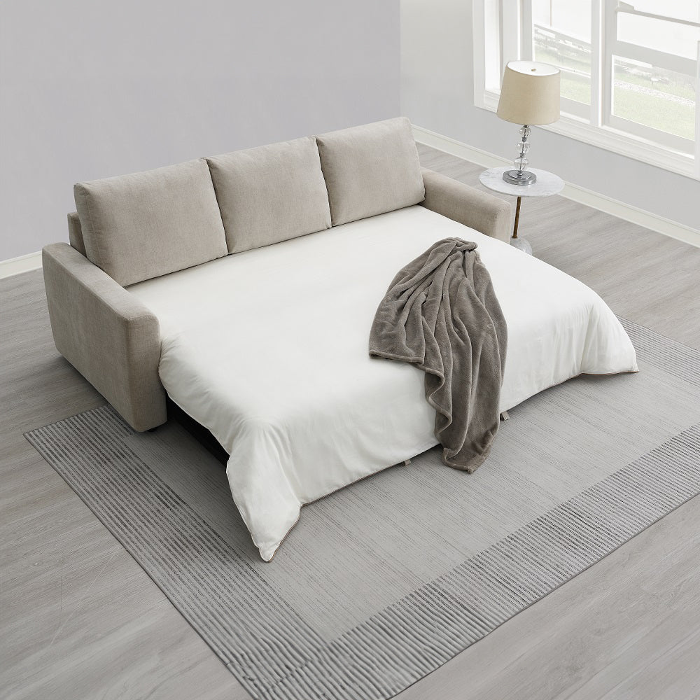 ACME Leira Beige Linen Sofa with Sleeper Model LV03490