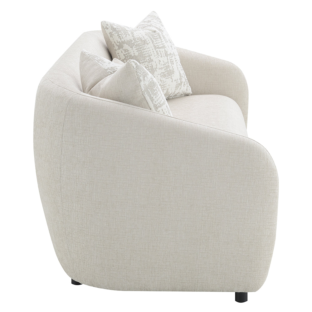 ACME Etienne Beige Linen Sofa with 3 Pillows Model LV03580