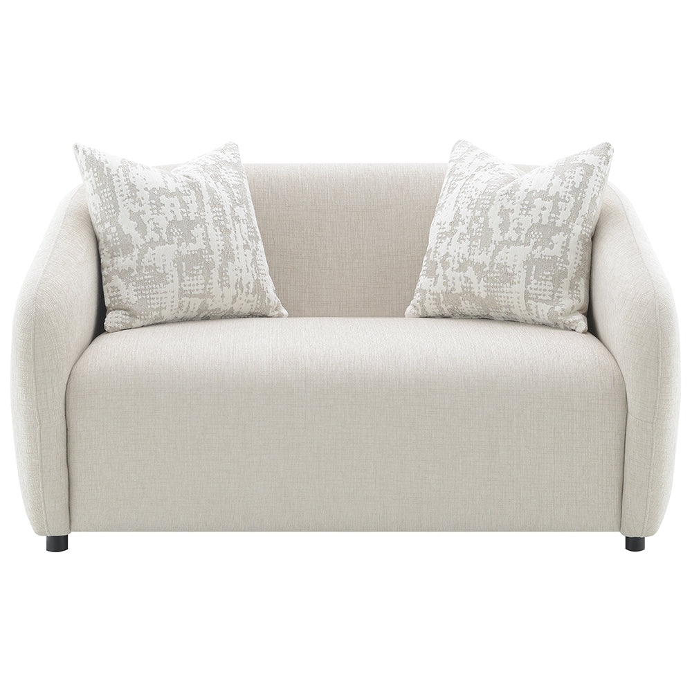 ACME Etienne Beige Linen Loveseat with 2 Pillows Model LV03581
