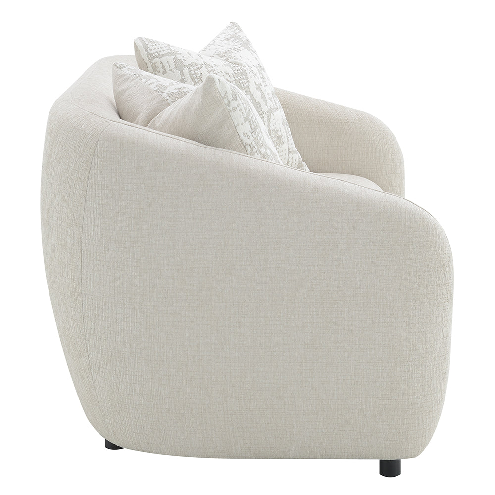 ACME Etienne Beige Linen Loveseat with 2 Pillows Model LV03581