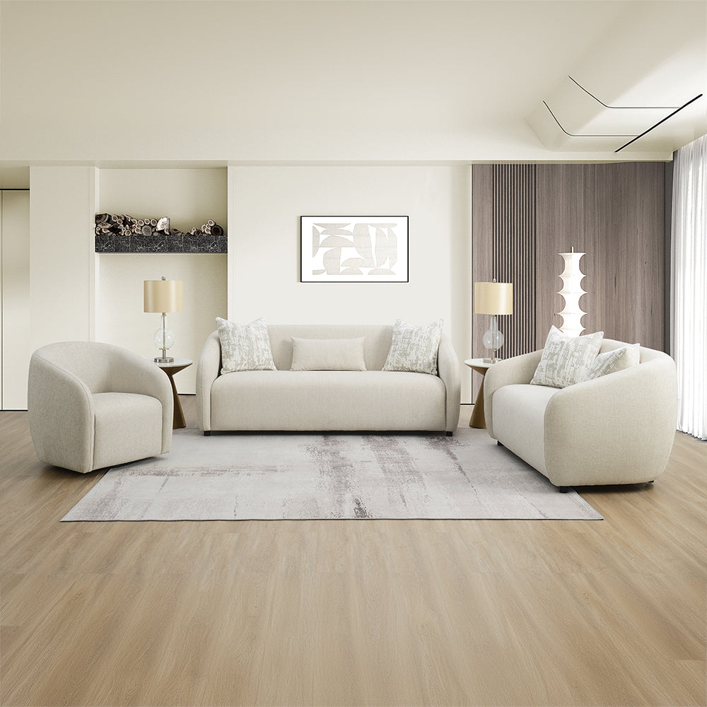 ACME Etienne Beige Linen Loveseat with 2 Pillows Model LV03581