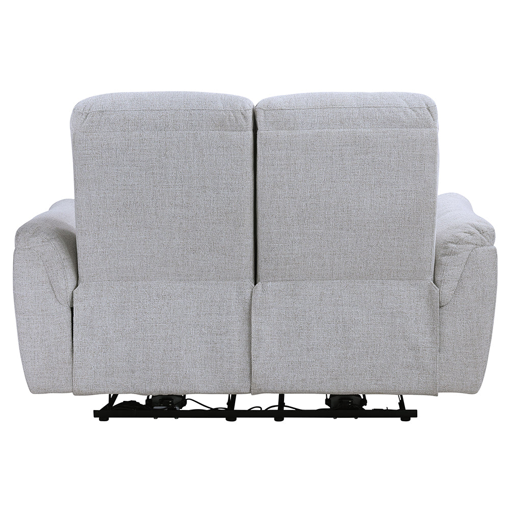 ACME Eastre Beige Chenille Power Motion Loveseat with USB Port Model LV03586
