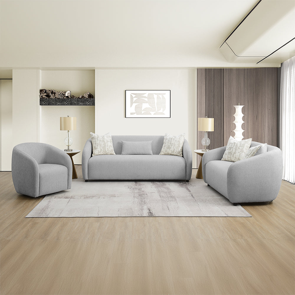 ACME Etienne Gray Linen Loveseat with 2 Pillows Model LV03591