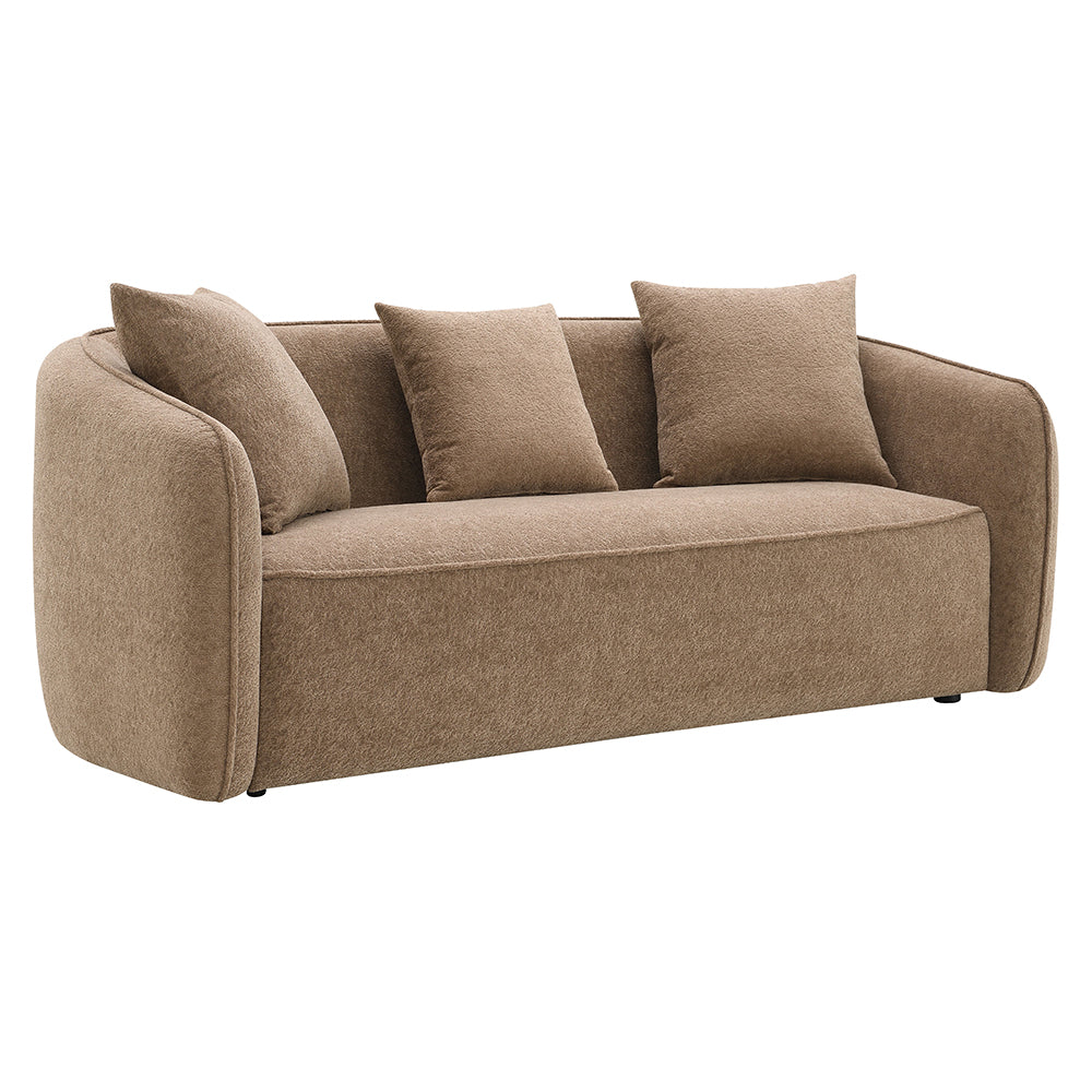 ACME Keith Brown Chenille Sofa with 3 Pillows Model LV03600