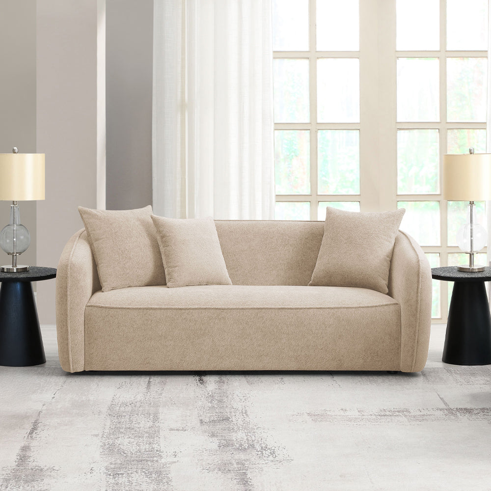 ACME Keith Beige Chenille Sofa with 3 Pillows Model LV03610