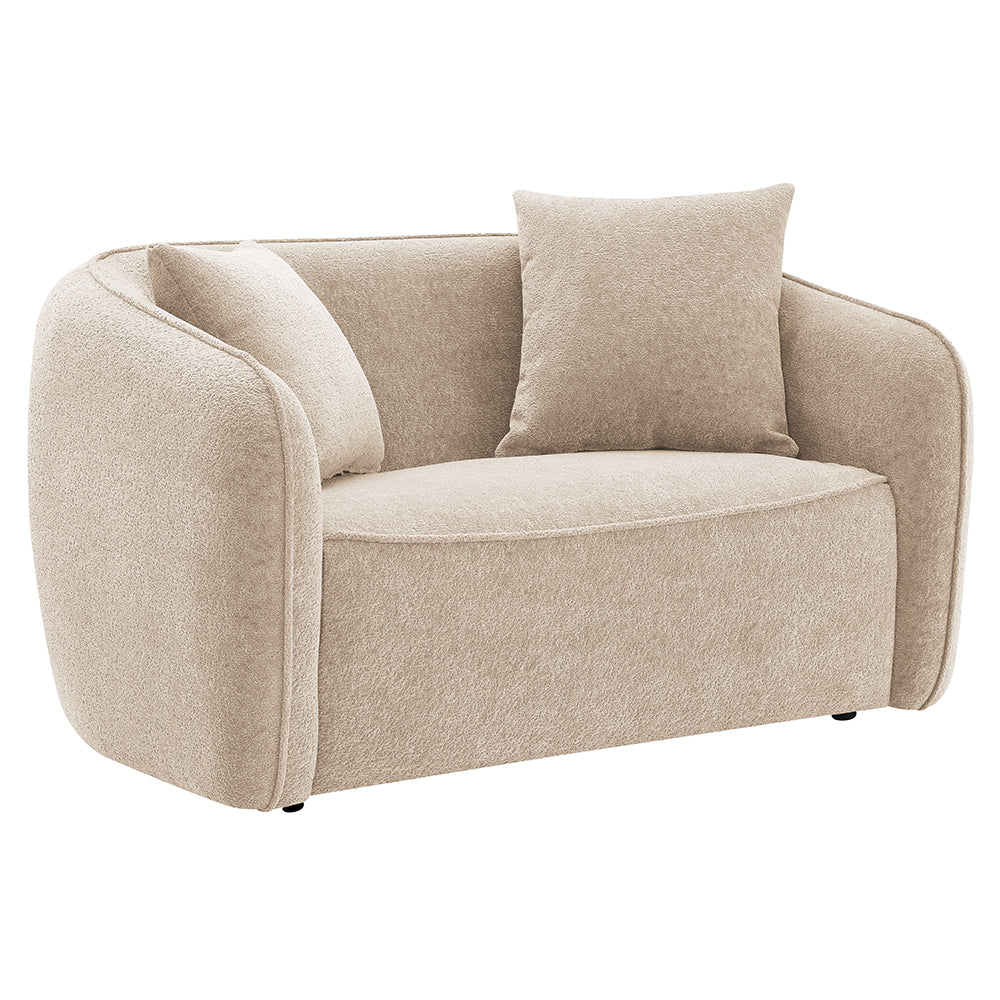 ACME Keith Beige Chenille Loveseat with 2 Pillows Model LV03611