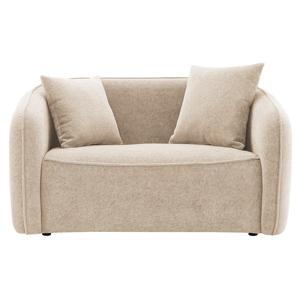 ACME Keith Beige Chenille Loveseat with 2 Pillows Model LV03611