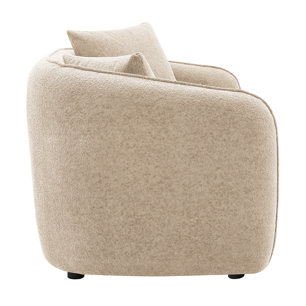 ACME Keith Beige Chenille Loveseat with 2 Pillows Model LV03611