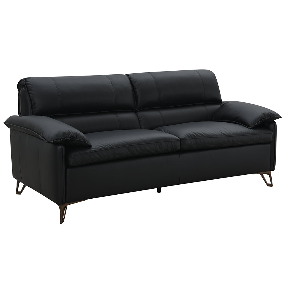 ACME Eilene Black Top Grain Leather Loveseat Model LV03701