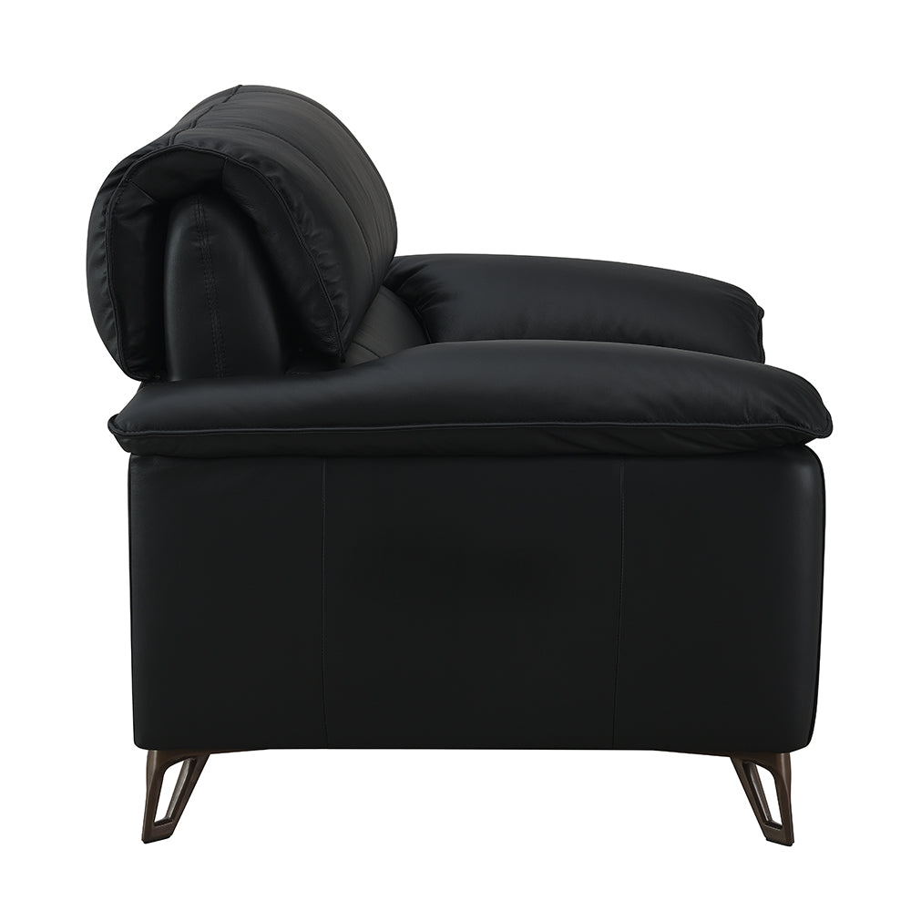 ACME Eilene Black Top Grain Leather Loveseat Model LV03701