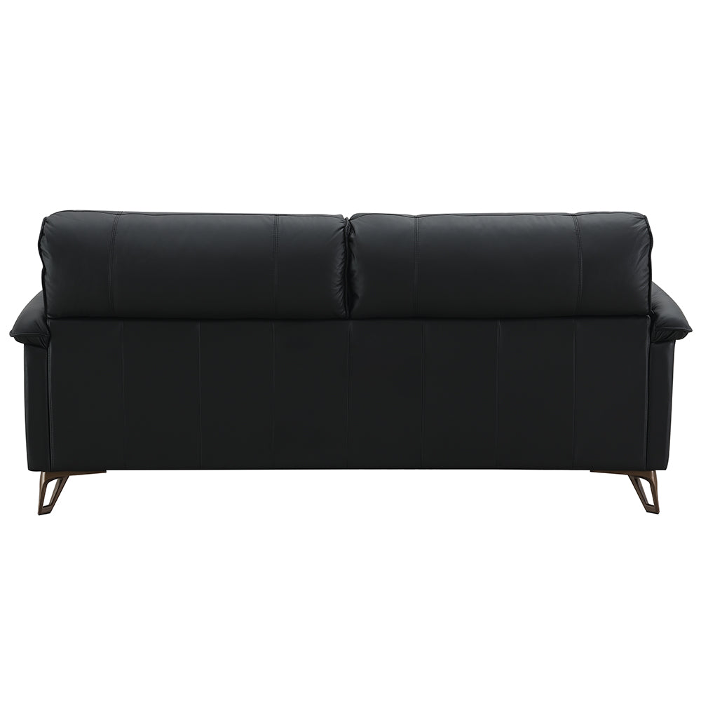 ACME Eilene Black Top Grain Leather Loveseat Model LV03701