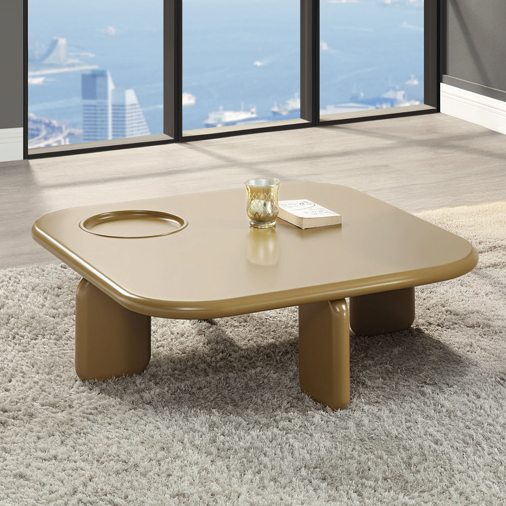 ACME Joane Yellowish Brown & Light Gray High Gloss Coffee Table Model LV03745