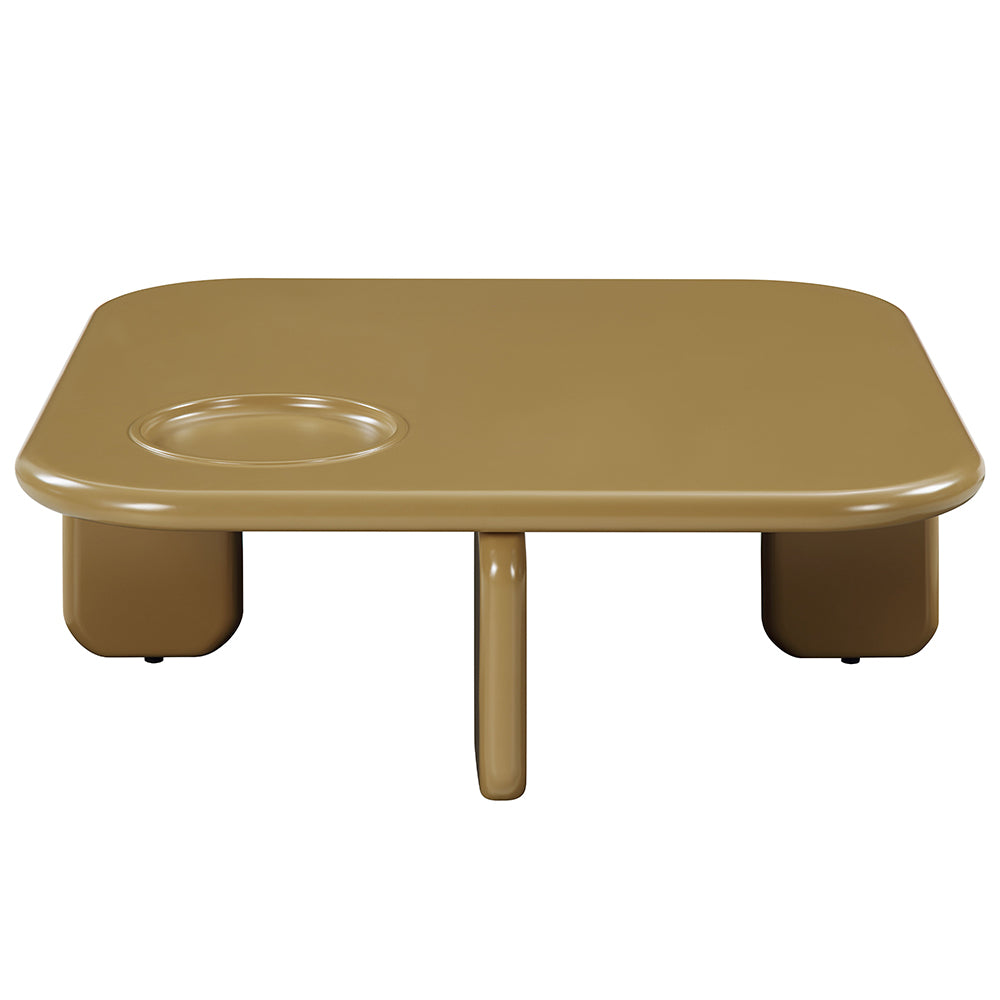 ACME Joane Yellowish Brown & Light Gray High Gloss Coffee Table Model LV03745