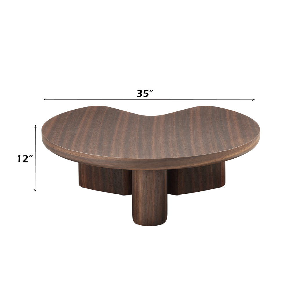 ACME Yoab Smoked Oak & Light Gray High Gloss Coffee Table Model LV03755