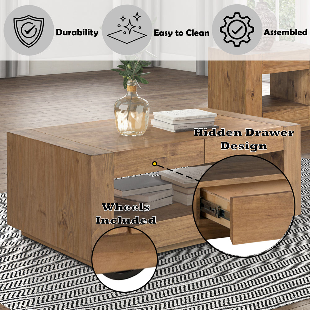 ACME Harlan Oak Coffee Table Model LV03775