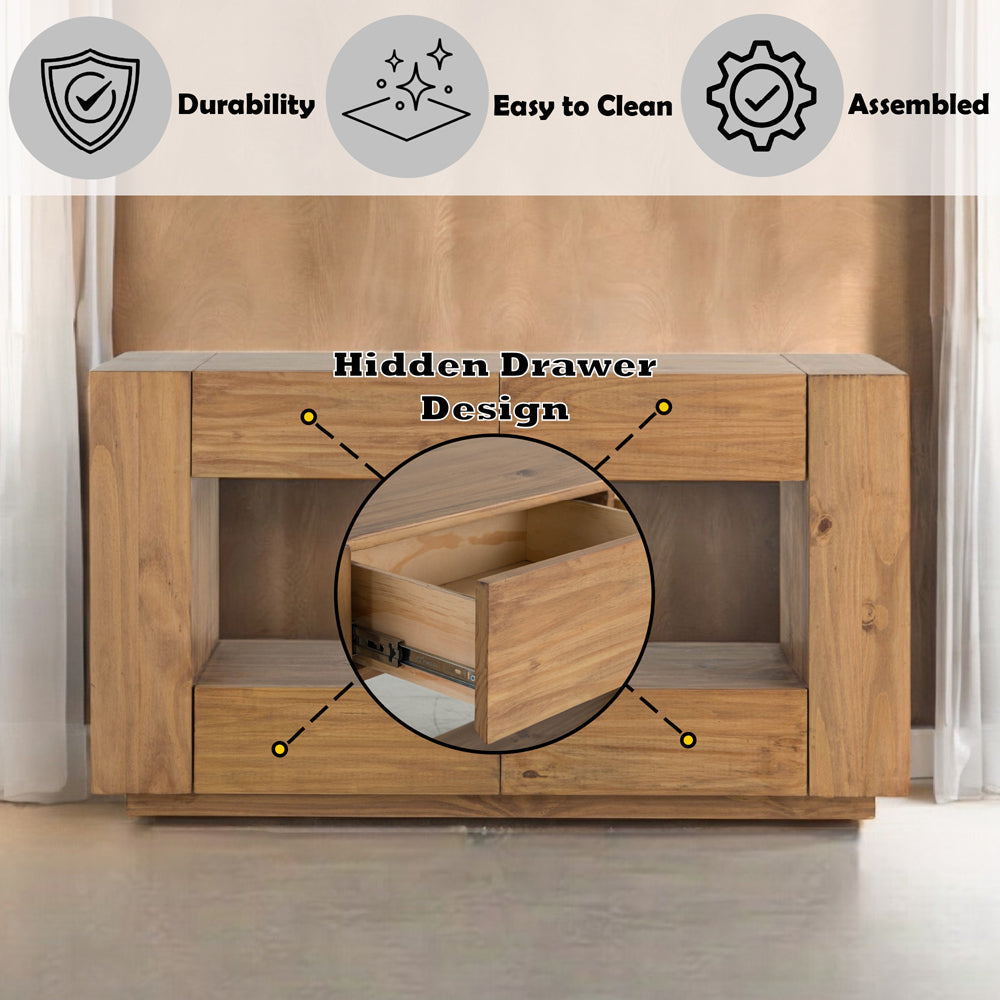 ACME Harlan Oak Sofa Table Model LV03777