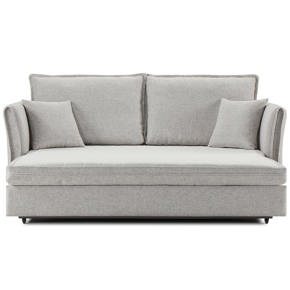 ACME Oran Gray Chenille Sofa with Sleeper Storage & 2 Pillows Model LV03800