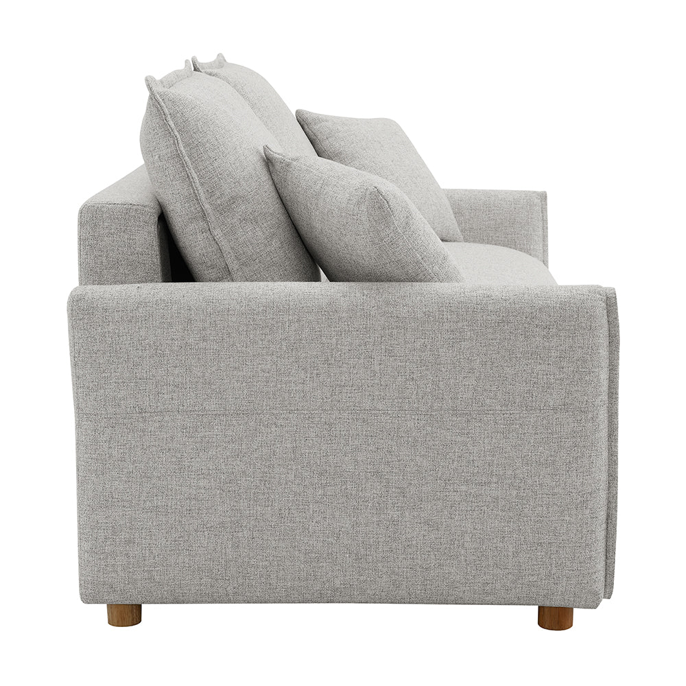 ACME Oran Gray Chenille Sofa with Sleeper Storage & 2 Pillows Model LV03800