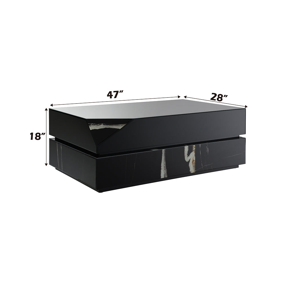 ACME Drisana Black Mirrored Coffee Table Model LV03865