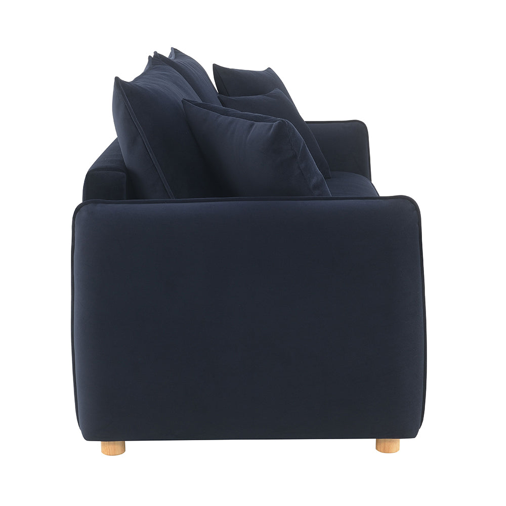 ACME Irina Blue Velvet Sofa with Sleeper & 3 Pillows Model LV03890