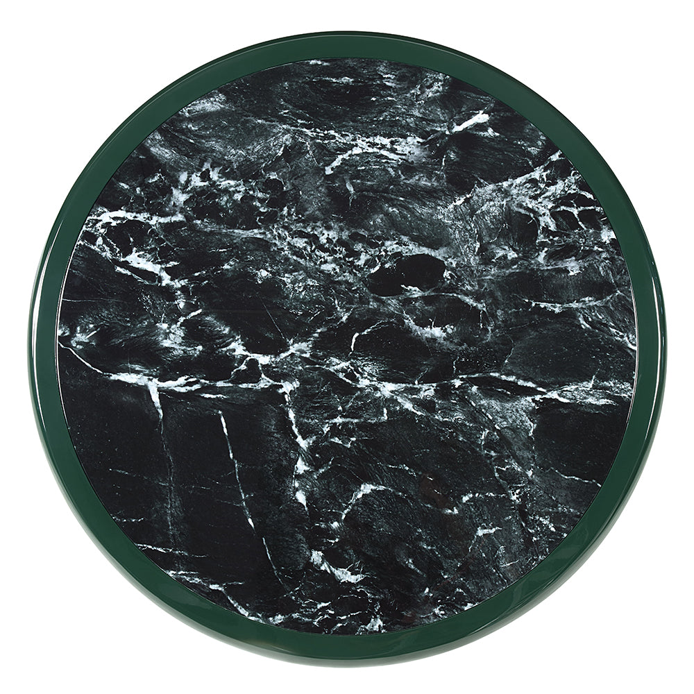 ACME Ronald Marble Pattern Top Dark Green & Brown High Gloss Coffee Table Model LV03895