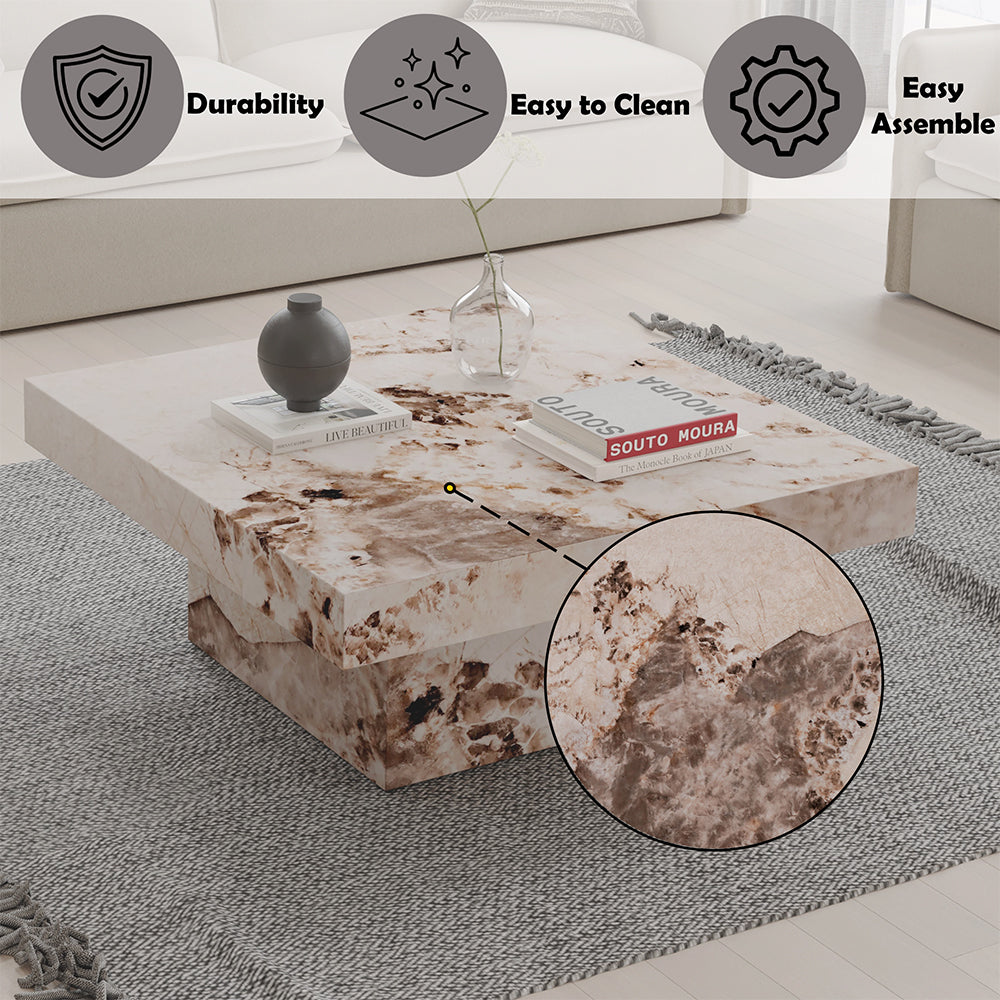 ACME Fultan Engineered Stone Coffee Table Model LV03935