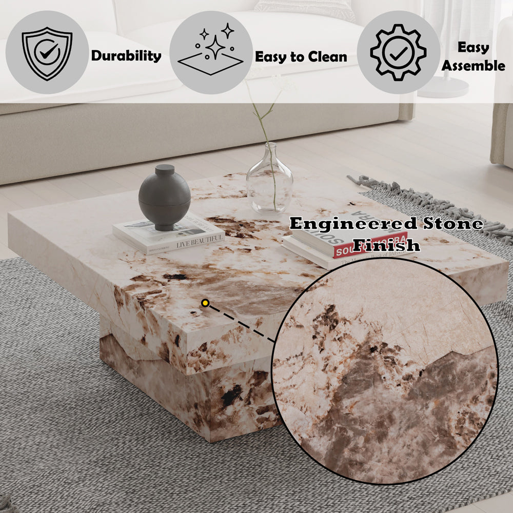 ACME Fultan Engineered Stone Coffee Table Model LV03935