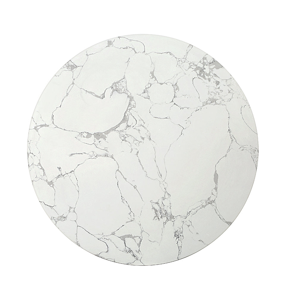 ACME Clayten White Engineering Marble Top & Espresso End Table Model LV03946