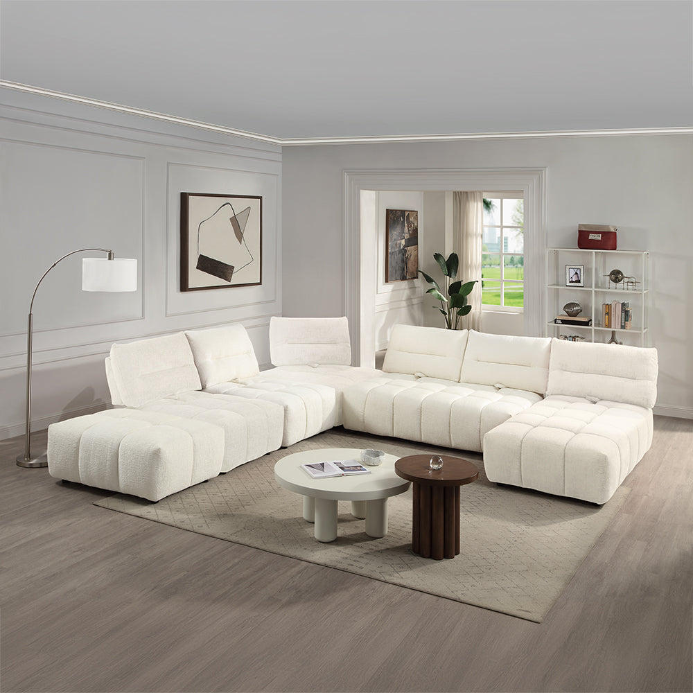 ACME Loanna Beige Linen Modular Armless Chair Model LV04040
