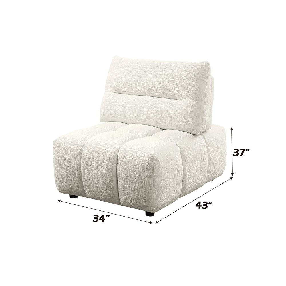 ACME Loanna Beige Linen Modular Armless Chair Model LV04040