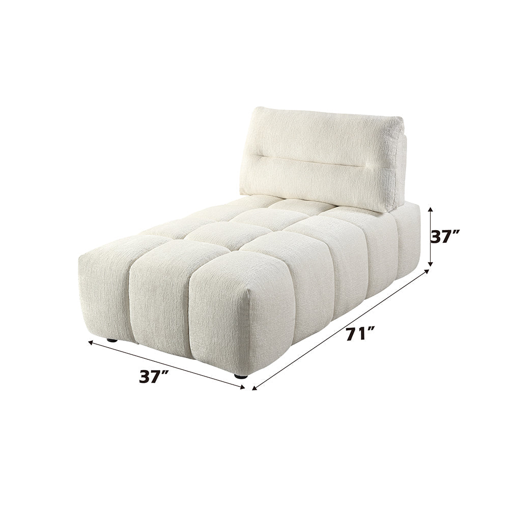 ACME Loanna Beige Linen Modular Chaise Model LV04041