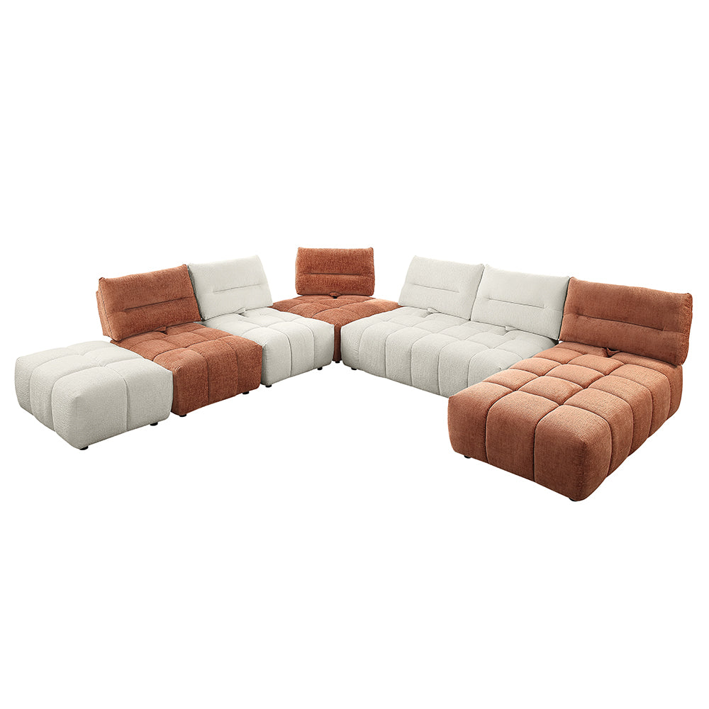 ACME Loanna Beige Linen Ottoman Model LV04044