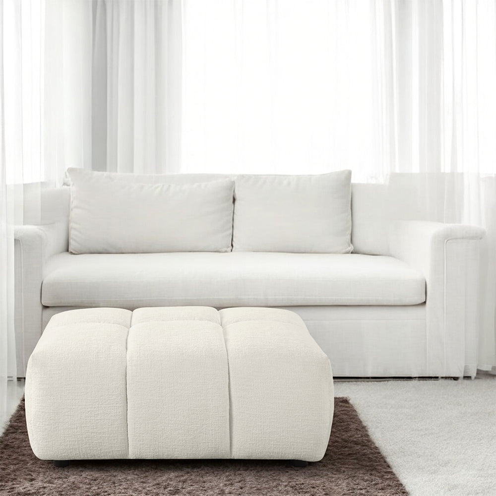 ACME Loanna Beige Linen Ottoman Model LV04044