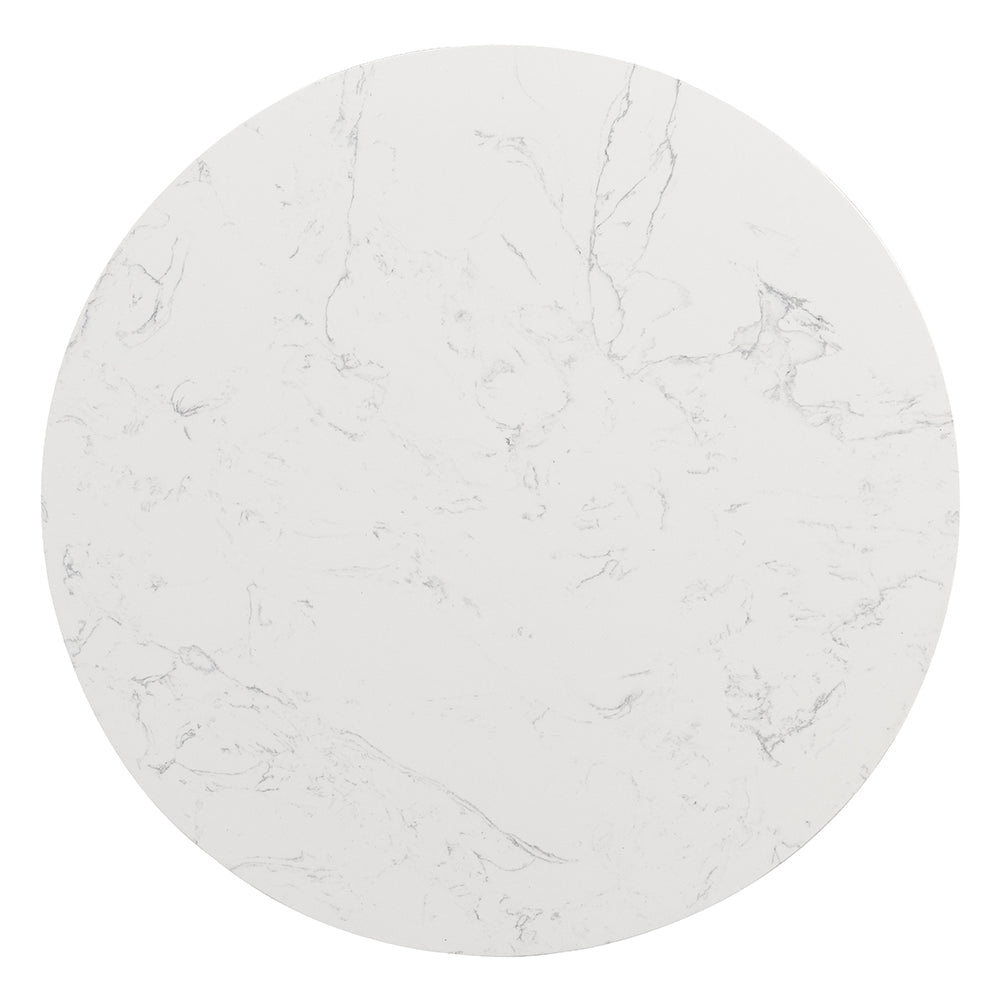 ACME Jaramillo White Natural Marble Top & Black Coffee Table Model LV04045