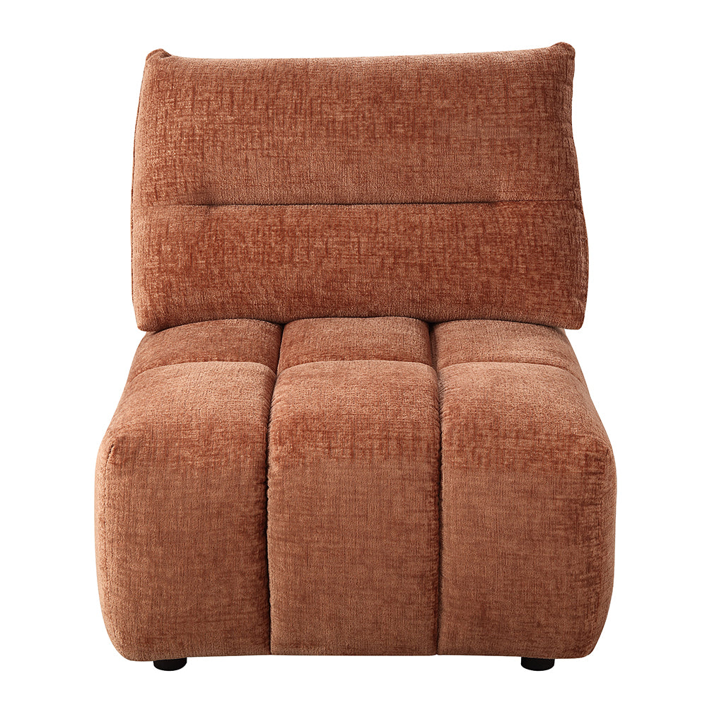ACME Loanna Coral Red Linen Modular Armless Chair Model LV04050