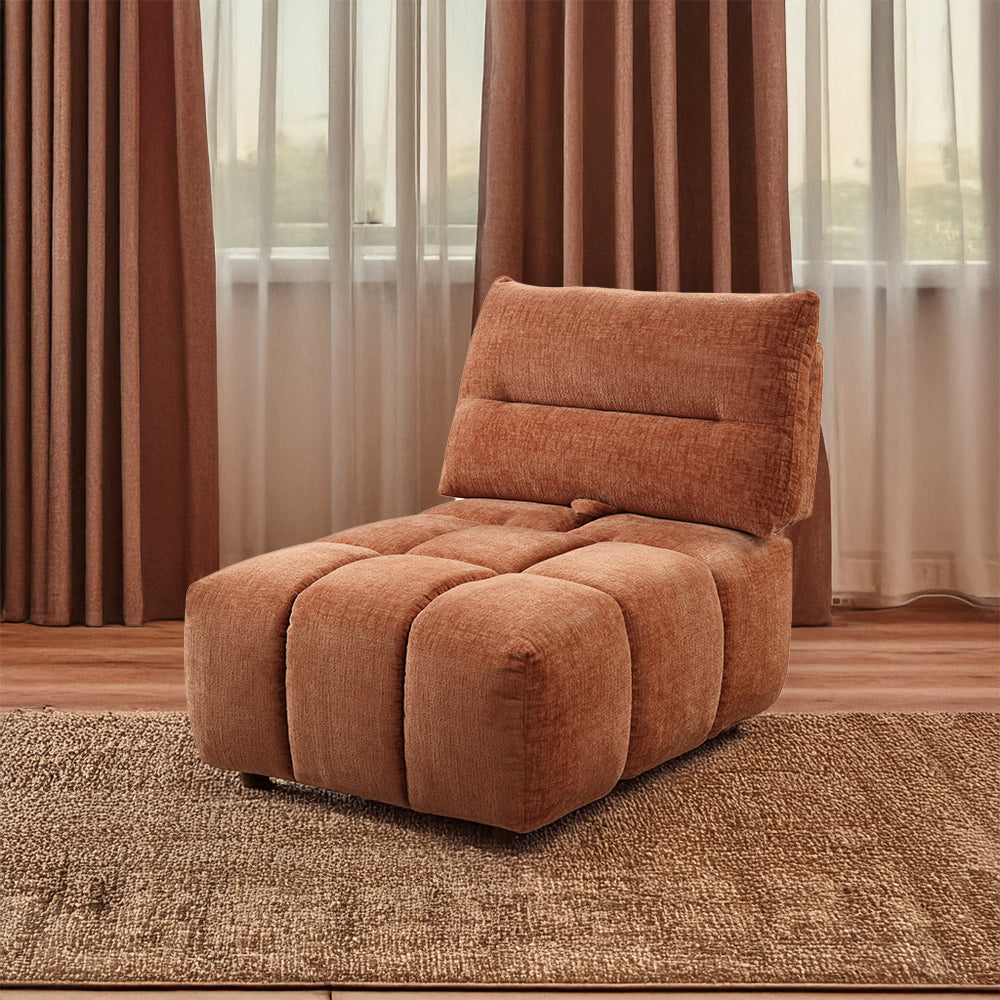 ACME Loanna Coral Red Linen Modular Armless Chair Model LV04050