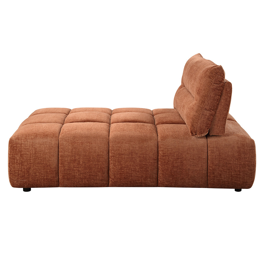 ACME Loanna Coral Red Linen Modular Chaise Model LV04051