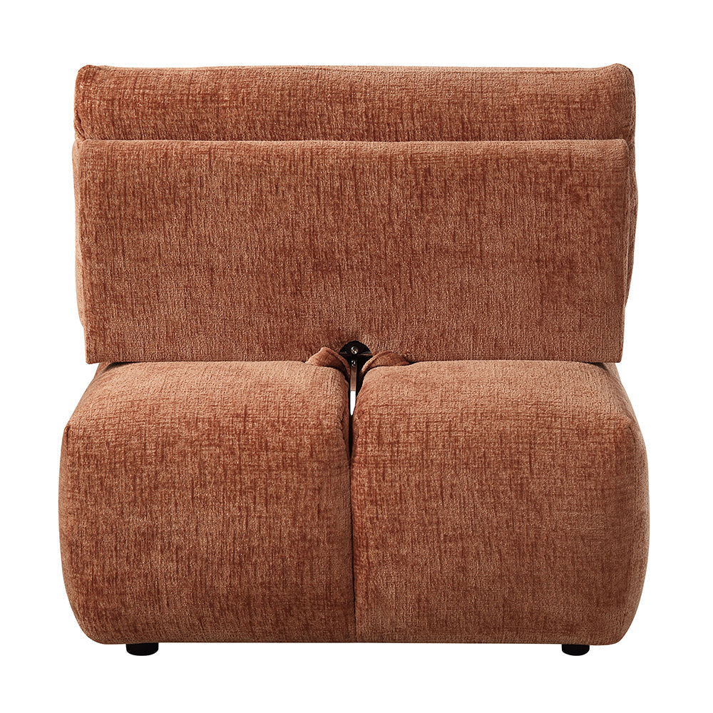 ACME Loanna Coral Red Linen Modular Chaise Model LV04051