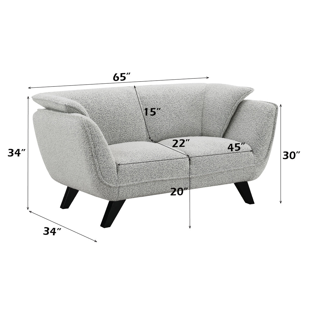 ACME Nayeli Light Gray Boucle Loveseat Model LV04201
