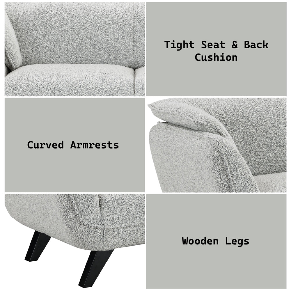 ACME Nayeli Light Gray Boucle Loveseat Model LV04201