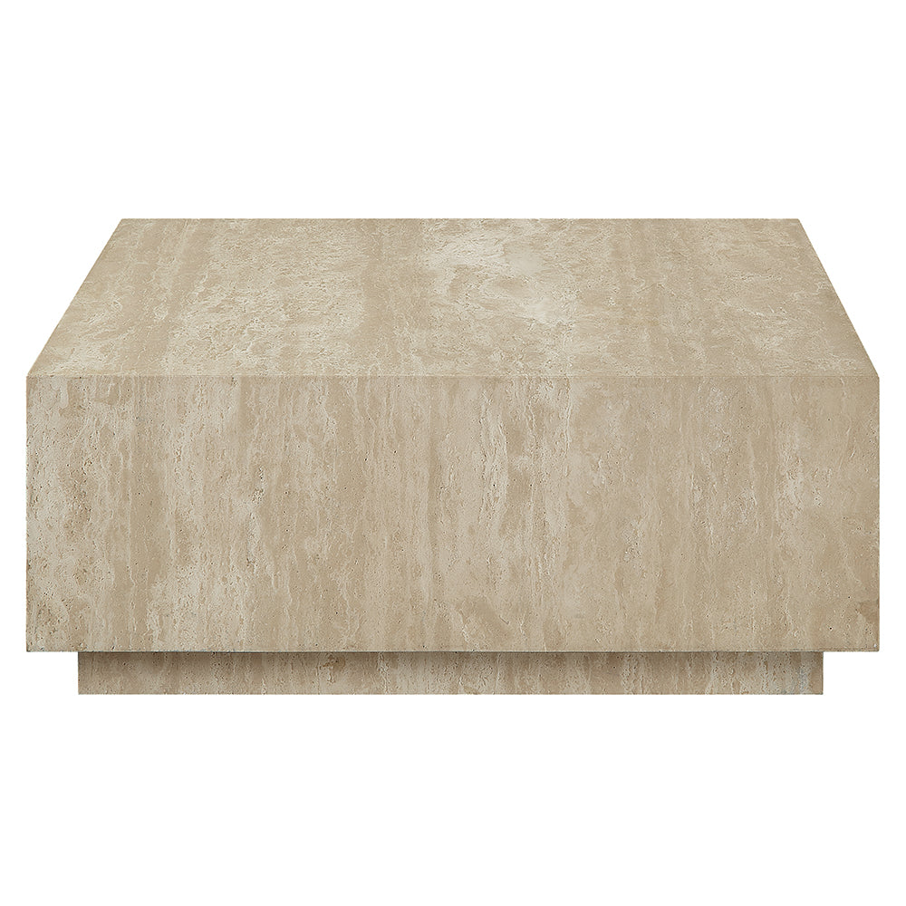 ACME Deon Beige Natural Marble Coffee Table with Natural Marble Top Model LV04245