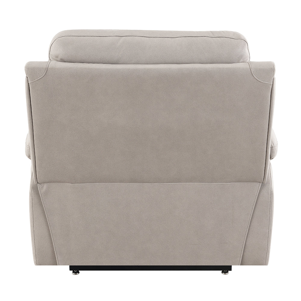 ACME Chriki Light Gray Polished Microfiber Power Recliner with Lift & Heating & Massage Model LV04272