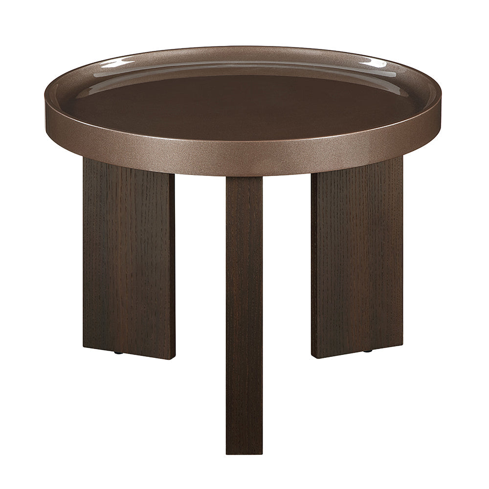 ACME Lakita Blackish Green/ Dark Blond High Gloss & Smoked Oak End Table Model LV04406