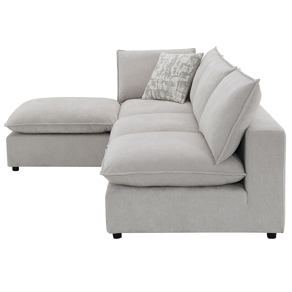 ACME Marisa Beige Boucle Modular LF Loveseat with 2 Pillows Model LV04410
