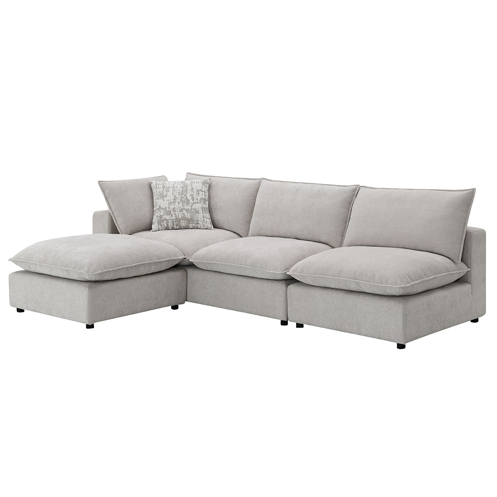 ACME Marisa Beige Boucle Modular LF Loveseat with 2 Pillows Model LV04410