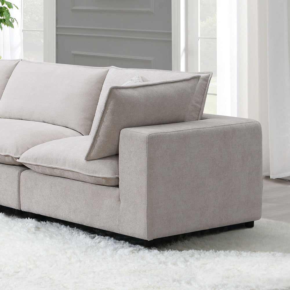 ACME Marisa Beige Boucle Modular Wedge with Pillow Model LV04412