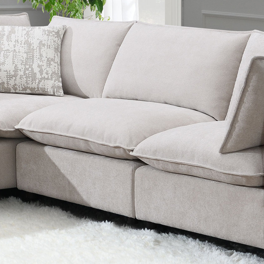 ACME Marisa Beige Boucle Modular Armless Chair Model LV04413