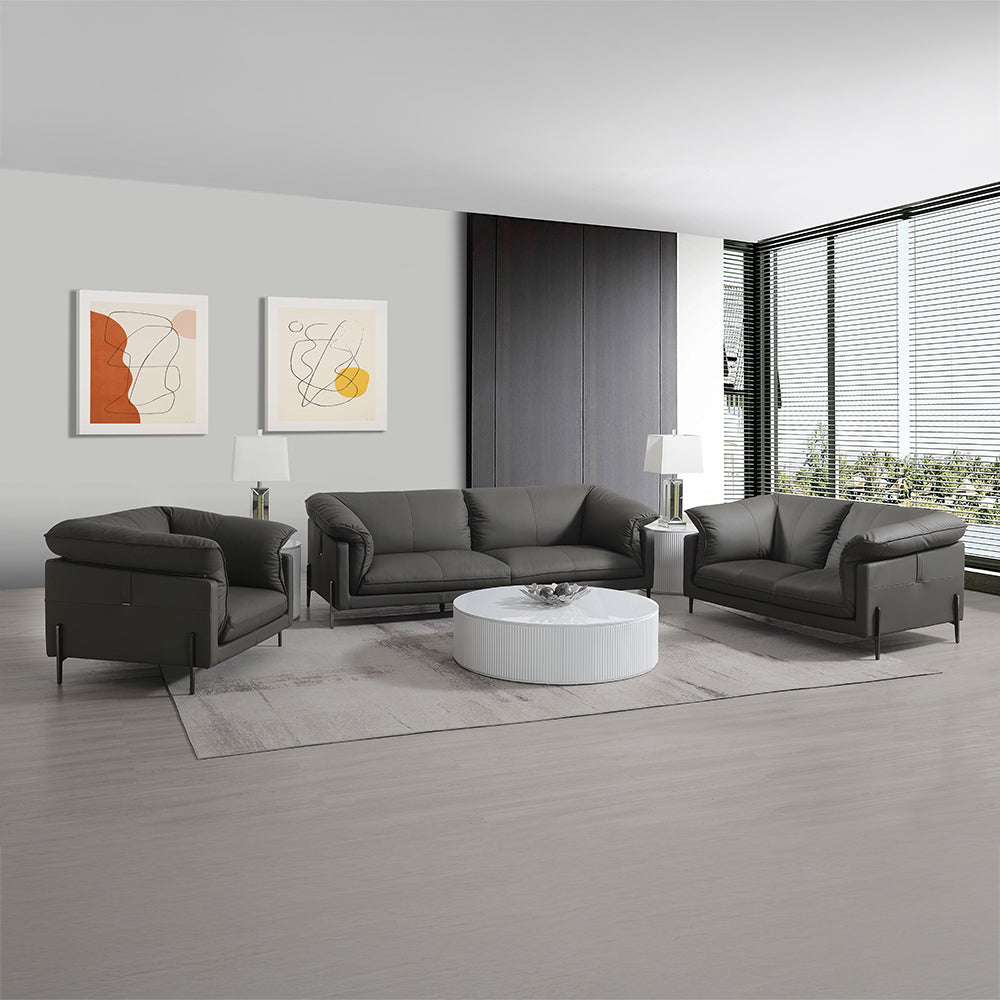 ACME Tadi Black Top Grain Leather Loveseat Model LV04511